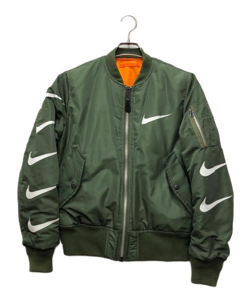 NIKE（ナイキ）NIKE (ナイキ) ALPHA (アルファ) MA-1ジャケット グリーン サイズ:Sの古着・服飾アイテム