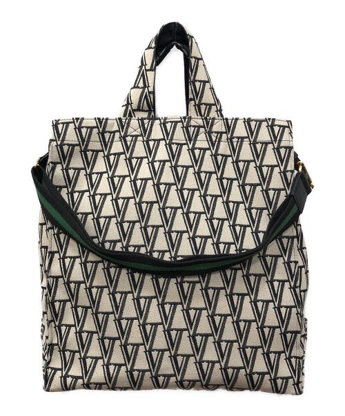 VERMEIL par iena（ヴェルメイユ パー イエナ）VERMEIL par iena (ヴェルメイユ パー イエナ) ジャガードモノグラムトートバッグ グレー サイズ:下記参照の古着・服飾アイテム