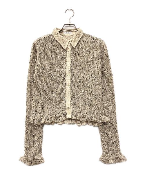 CLANE（クラネ）CLANE (クラネ) MIX MESH GATHER SHIRT ベージュ サイズ:2の古着・服飾アイテム