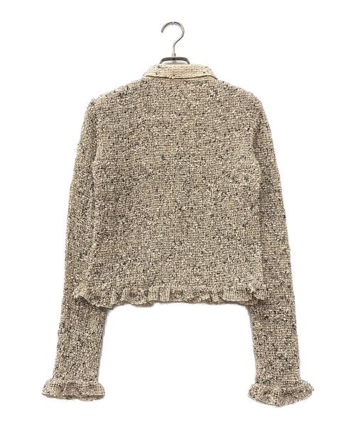 CLANE（クラネ）CLANE (クラネ) MIX MESH GATHER SHIRT ベージュ サイズ:2の古着・服飾アイテム