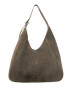 ELBATEGEVエルバテゲブ）の古着「Plaque Hobo Bag Suede」｜ブラウン