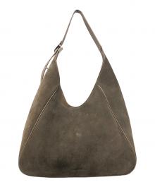 ELBATEGEV（エルバテゲブ）の古着「Plaque Hobo Bag Suede」｜ブラウン