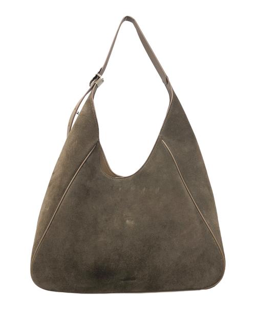 ELBATEGEV（エルバテゲブ）ELBATEGEV (エルバテゲブ) Plaque Hobo Bag Suede ブラウン サイズ:下記参照の古着・服飾アイテム