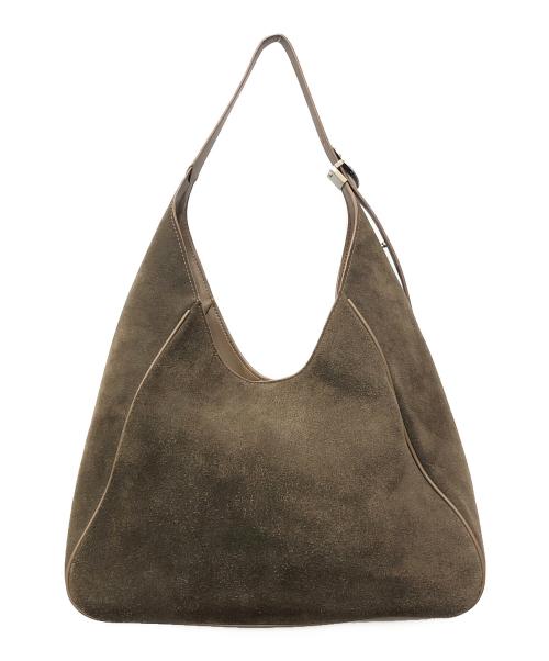 ELBATEGEV（エルバテゲブ）ELBATEGEV (エルバテゲブ) Plaque Hobo Bag Suede ブラウン サイズ:下記参照の古着・服飾アイテム