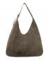 ELBATEGEV（エルバテゲブ）の古着「Plaque Hobo Bag Suede」｜ブラウン