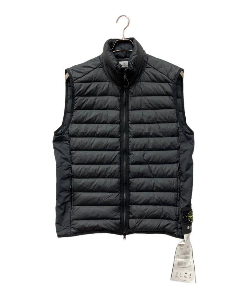 STONE ISLAND（ストーンアイランド）STONE ISLAND (ストーンアイランド) GARMENT DYED MICRO YARN DOWN VEST ブラック サイズ:Lの古着・服飾アイテム