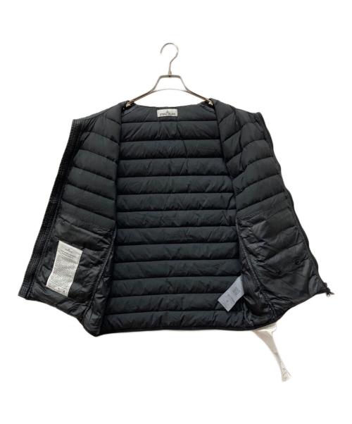 STONE ISLAND（ストーンアイランド）STONE ISLAND (ストーンアイランド) GARMENT DYED MICRO YARN DOWN VEST ブラック サイズ:Lの古着・服飾アイテム