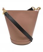 MARNIマルニ）の古着「サフィアーノレザーバケットバッグ」｜ピンク