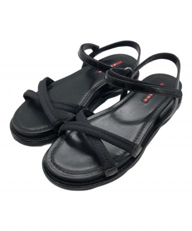 中古・古着通販】PRADA (プラダ) スポーツサンダル ブラック サイズ