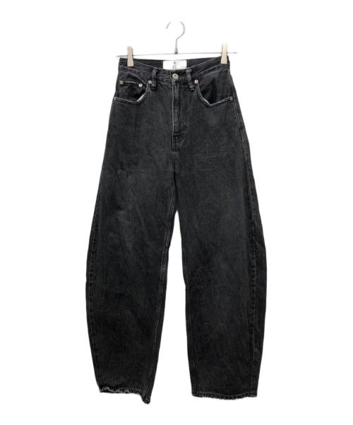 Curensology（カレンソロジー）Curensology (カレンソロジー) カーヴィーデニムパンツ ブラック サイズ:32の古着・服飾アイテム