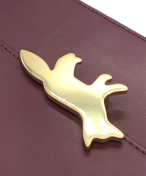 maison kitsune（メゾンキツネ）maison kitsune (メゾンキツネ) EDIE BAG ワインレッド サイズ:下記参照の古着・服飾アイテム