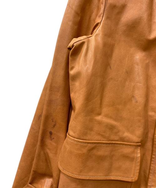 Cinquanta（チンクワンタ）CINQUANTA (チンクワンタ) ダブルレザーコート ブラウン サイズ:不明の古着・服飾アイテム