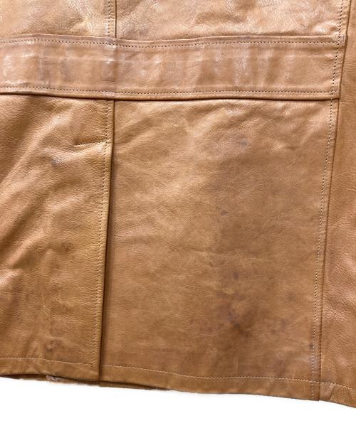 Cinquanta（チンクワンタ）CINQUANTA (チンクワンタ) ダブルレザーコート ブラウン サイズ:不明の古着・服飾アイテム