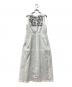 MM6 Maison Margiela（エムエムシックスメゾンマルジェラ）の古着「エイズロゴ ノースリーブワンピース」｜ホワイト×ブラック