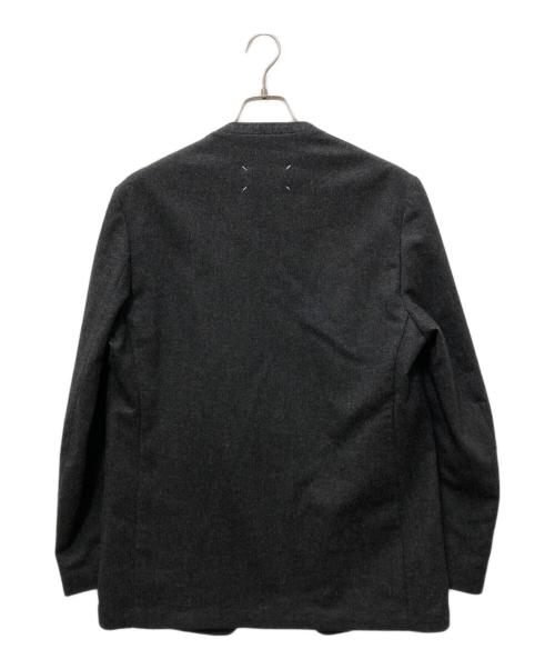 Maison Margiela（メゾンマルジェラ）Maison Margiela (メゾンマルジェラ) フランネルウール ノーカラージャケット グレー サイズ:48の古着・服飾アイテム