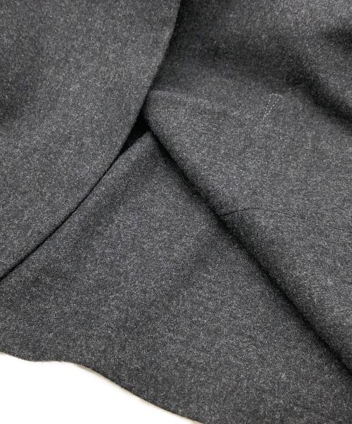 Maison Margiela（メゾンマルジェラ）Maison Margiela (メゾンマルジェラ) フランネルウール ノーカラージャケット グレー サイズ:48の古着・服飾アイテム