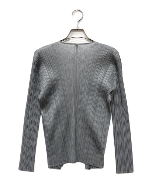 PLEATS PLEASE（プリーツプリーズ）PLEATS PLEASE (プリーツプリーズ) プリーツカーディガン グレー サイズ:3の古着・服飾アイテム