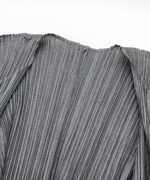 PLEATS PLEASE（プリーツプリーズ）PLEATS PLEASE (プリーツプリーズ) プリーツカーディガン グレー サイズ:3の古着・服飾アイテム