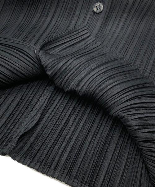 PLEATS PLEASE（プリーツプリーズ）PLEATS PLEASE (プリーツプリーズ) プリーツカーディガン ブラック サイズ:3の古着・服飾アイテム