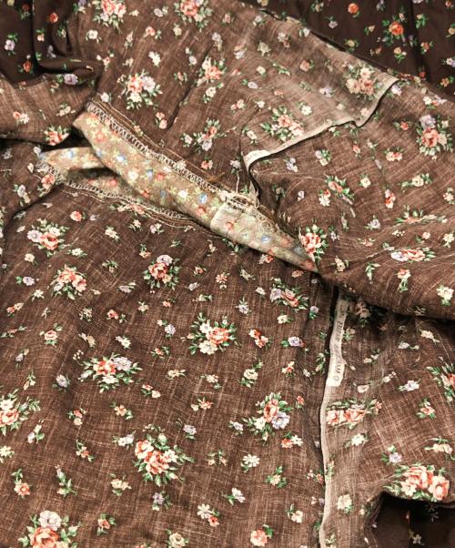 gunne sax（ガ二―サックス）gunne sax (ガ二―サックス) レトロフラワーキャミソールワンピース ブラウン サイズ:9の古着・服飾アイテム
