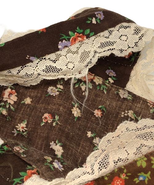 gunne sax（ガ二―サックス）gunne sax (ガ二―サックス) レトロフラワーキャミソールワンピース ブラウン サイズ:9の古着・服飾アイテム