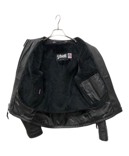 Schott（ショット）Schott (ショット) シングルライダースジャケット ブラック サイズ:36の古着・服飾アイテム