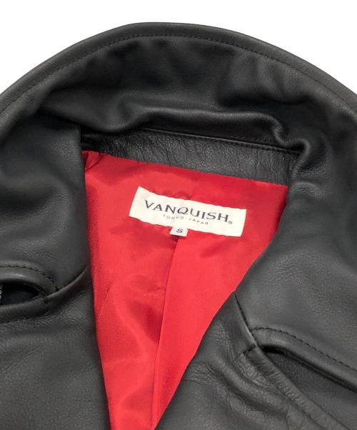 VANQUISH（ヴァンキッシュ）VANQUISH (ヴァンキッシュ) ダブルライダースジャケット ブラック サイズ:Sの古着・服飾アイテム