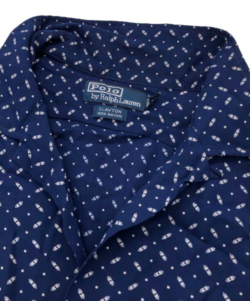 POLO RALPH LAUREN（ポロ・ラルフローレン）POLO RALPH LAUREN (ポロ・ラルフローレン) オープンカラーシャツ ネイビー サイズ:Lの古着・服飾アイテム