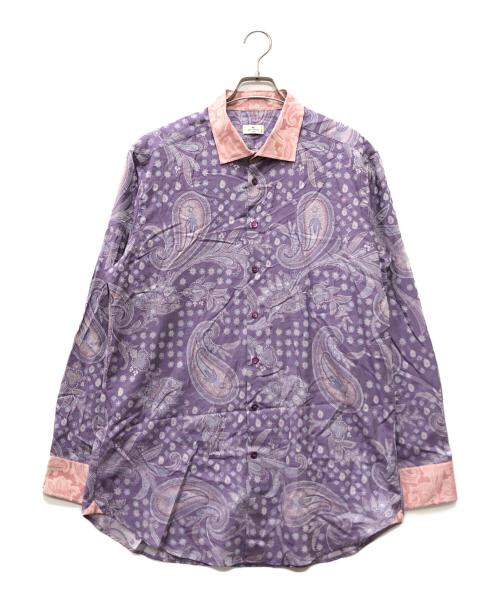 ETRO（エトロ）ETRO (エトロ) ペイズリー柄シャツ パープル サイズ:44の古着・服飾アイテム