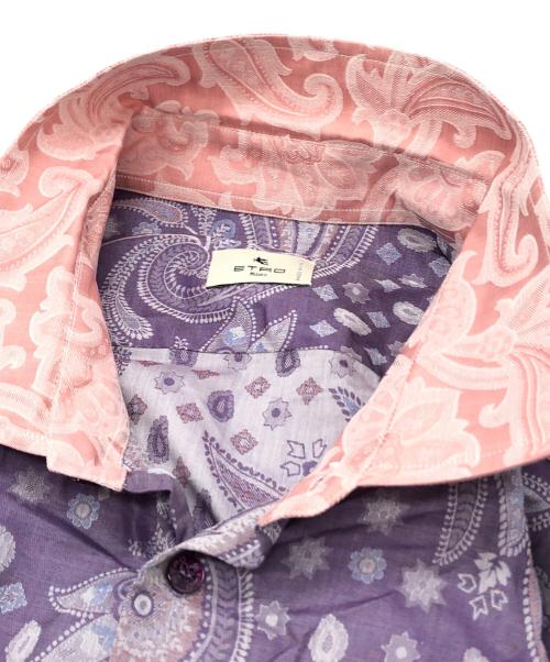 ETRO（エトロ）ETRO (エトロ) ペイズリー柄シャツ パープル サイズ:44の古着・服飾アイテム