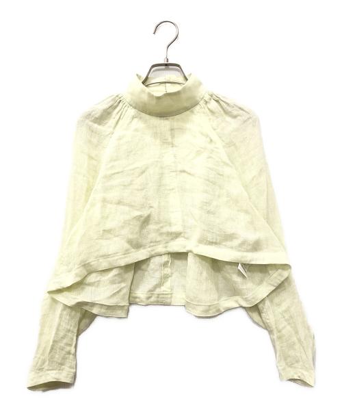 Mame Kurogouchi（マメクロゴウチ）Mame Kurogouchi (マメクロゴウチ) リネンシアートップ グリーン サイズ:1の古着・服飾アイテム