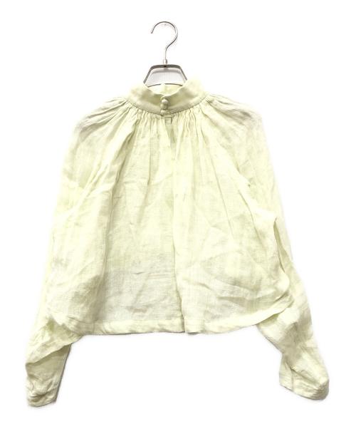 Mame Kurogouchi（マメクロゴウチ）Mame Kurogouchi (マメクロゴウチ) リネンシアートップ グリーン サイズ:1の古着・服飾アイテム