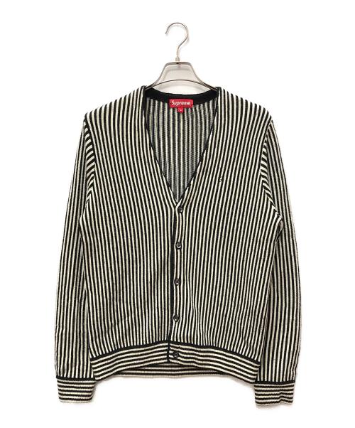 SUPREME（シュプリーム）SUPREME (シュプリーム) Micro stripe cardigan ブラック サイズ:Mの古着・服飾アイテム