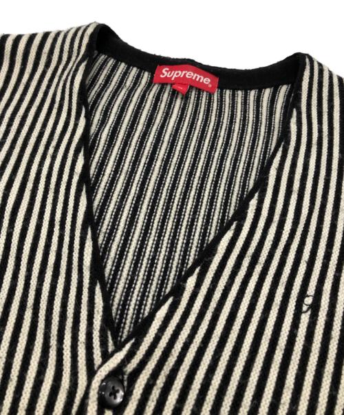 SUPREME（シュプリーム）SUPREME (シュプリーム) Micro stripe cardigan ブラック サイズ:Mの古着・服飾アイテム
