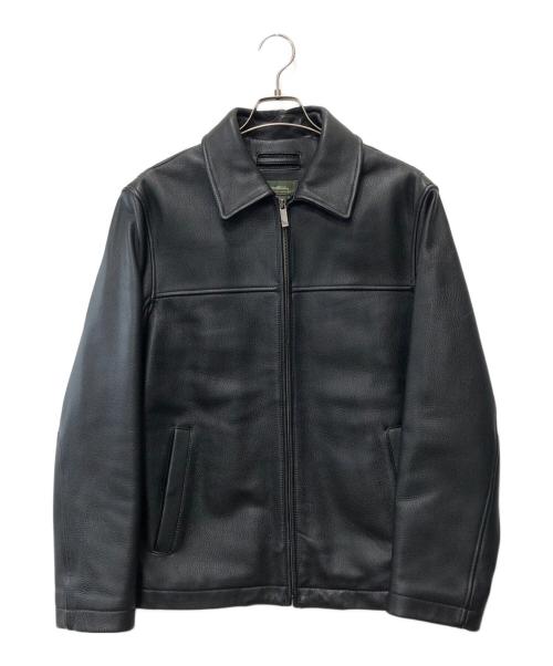 Eddie Bauer（エディーバウアー）Eddie Bauer (エディーバウアー) レザージャケット ブラック サイズ:Mの古着・服飾アイテム