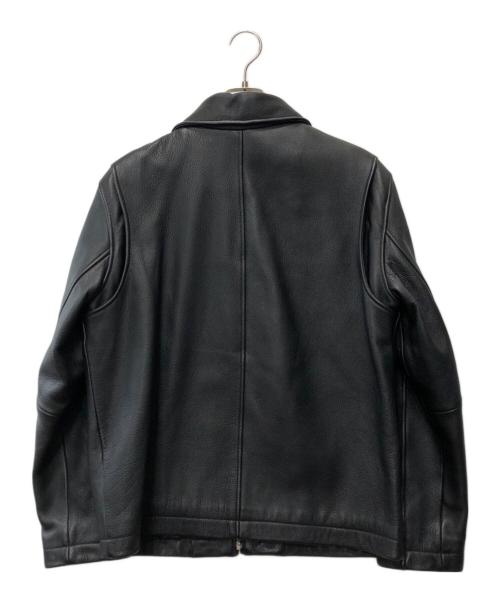 Eddie Bauer（エディーバウアー）Eddie Bauer (エディーバウアー) レザージャケット ブラック サイズ:Mの古着・服飾アイテム