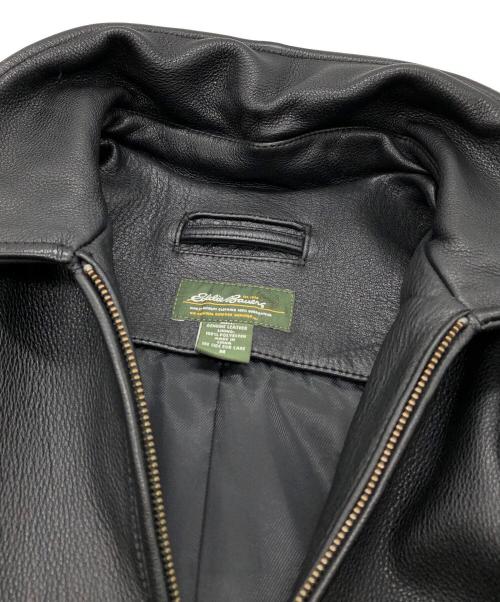 Eddie Bauer（エディーバウアー）Eddie Bauer (エディーバウアー) レザージャケット ブラック サイズ:Mの古着・服飾アイテム