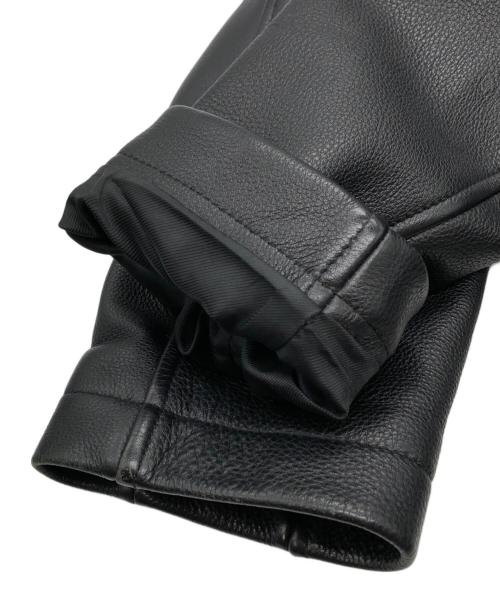 Eddie Bauer（エディーバウアー）Eddie Bauer (エディーバウアー) レザージャケット ブラック サイズ:Mの古着・服飾アイテム