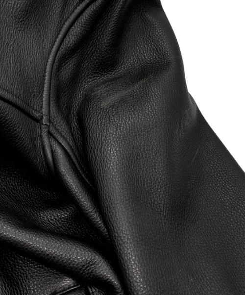 Eddie Bauer（エディーバウアー）Eddie Bauer (エディーバウアー) レザージャケット ブラック サイズ:Mの古着・服飾アイテム