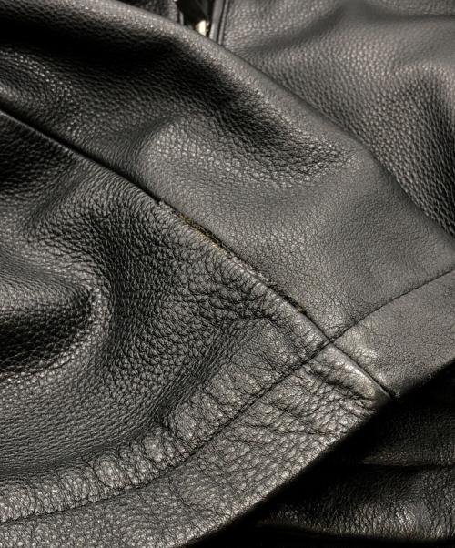 Eddie Bauer（エディーバウアー）Eddie Bauer (エディーバウアー) レザージャケット ブラック サイズ:Mの古着・服飾アイテム