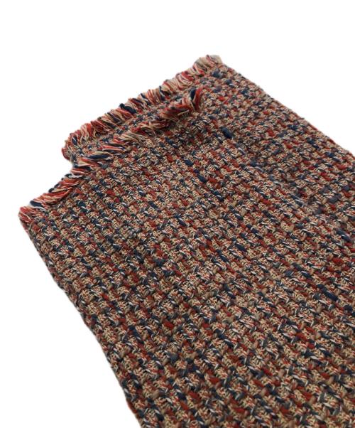 45R（フォーティファイブ・アール）45R (フォーティファイブ・アール) ツイードコットンワンピース レッド サイズ:2の古着・服飾アイテム