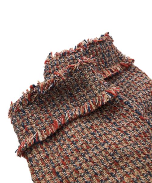 45R（フォーティファイブ・アール）45R (フォーティファイブ・アール) ツイードコットンワンピース レッド サイズ:2の古着・服飾アイテム