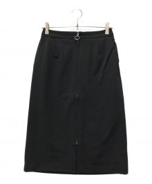BORDERS at BALCONY（ボーダーズアットバルコニー）の古着「フロントジップスカート」｜ブラック