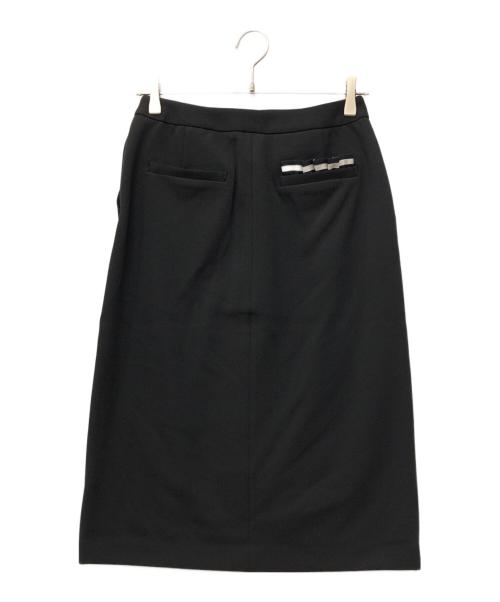 BORDERS at BALCONY（ボーダーズアットバルコニー）BORDERS at BALCONY (ボーダーズアットバルコニー) フロントジップスカート ブラック サイズ:36の古着・服飾アイテム