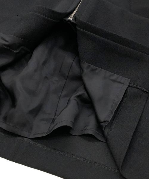 BORDERS at BALCONY（ボーダーズアットバルコニー）BORDERS at BALCONY (ボーダーズアットバルコニー) フロントジップスカート ブラック サイズ:36の古着・服飾アイテム