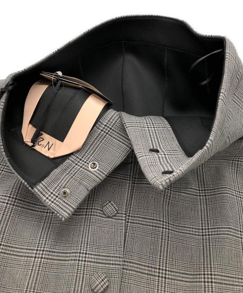 N°21（ヌメロヴェントゥーノ）N°21 (ヌメロヴェントゥーノ) フロントボタンチェックタイトスカート ブラック サイズ:38 未使用品の古着・服飾アイテム