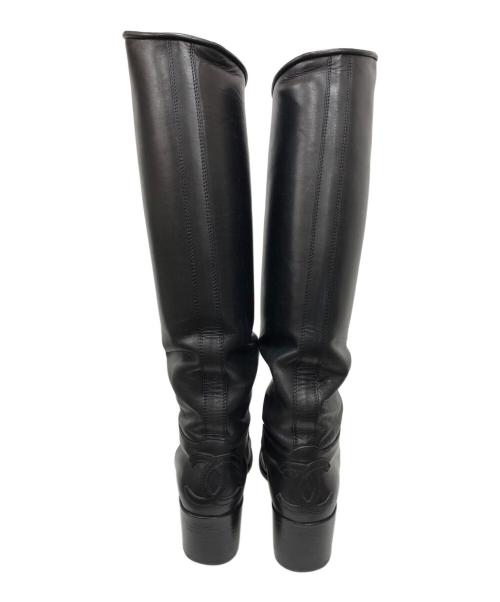 CHANEL（シャネル）CHANEL (シャネル) ロングブーツ ブラック サイズ:36 1/2の古着・服飾アイテム