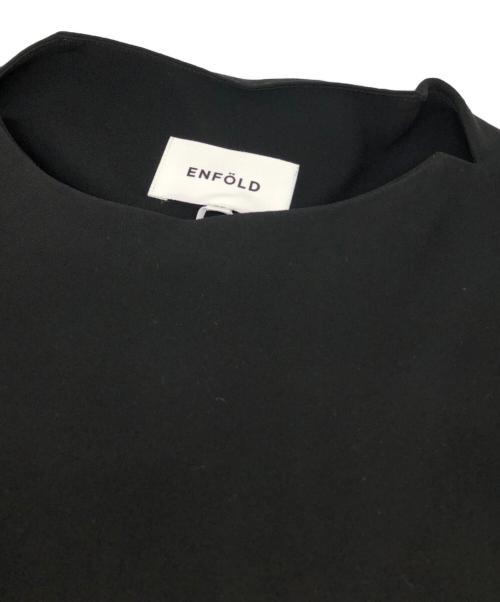 ENFOLD（エンフォルド）ENFOLD (エンフォルド) ジョーゼットフレンチスタンドドレス ブラック サイズ:36の古着・服飾アイテム