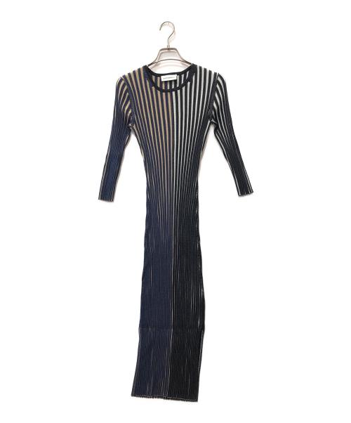 marimekko（マリメッコ）marimekko (マリメッコ) ニットワンピース ネイビー サイズ:Sの古着・服飾アイテム