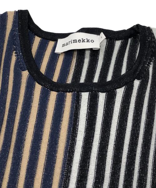 marimekko（マリメッコ）marimekko (マリメッコ) ニットワンピース ネイビー サイズ:Sの古着・服飾アイテム